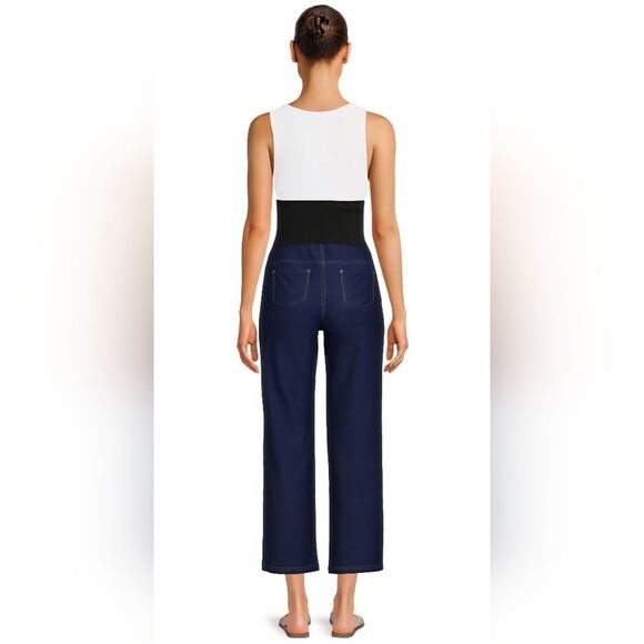 Time and Tru Maternity Essentials Straight Leg Jeggings, 27" Inseam, Size L - Picture 4 of 7